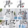 G1/2 Dual Outlet Faucet Straight Handle One In Two Out Faucet Dual Control Water Tap Laundry Room