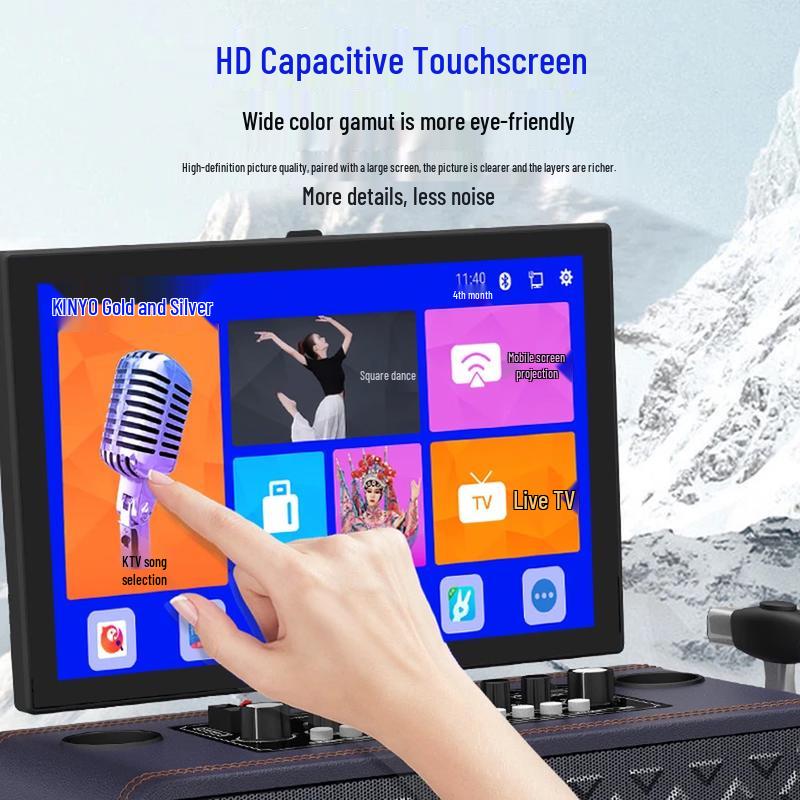 KINYO Portable All-in-One KTV System with Display CN plug (adapter included)