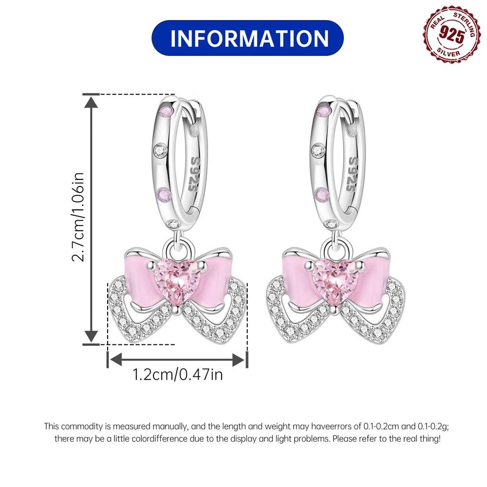 925 Sterling Kupfer kreative rosa Kronen Ohrringe, elegante und schlichte Ohrringe, Zirkon gefertigt für den täglichen Gebrauch und zur Präsentation