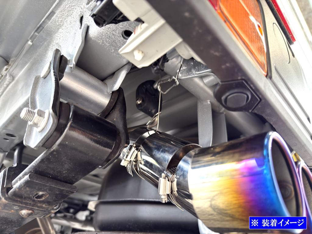BRIGHTZ Hijet Truck Jumbo S500P S510P Stal Nierdzewna Podwójny Tłumik Wydechowy Obcinak Niebieski S500 S510 S 500 510 Hijet Truck Jumbo MUF-CUT-024