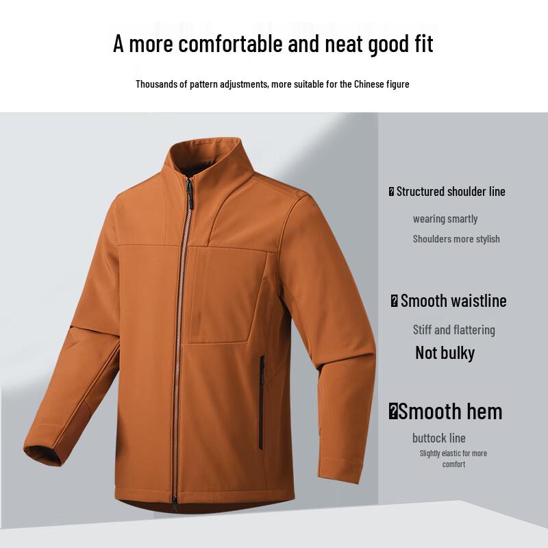 Shanshan Men's Stand Collar Waterproof Outdoor Jacket