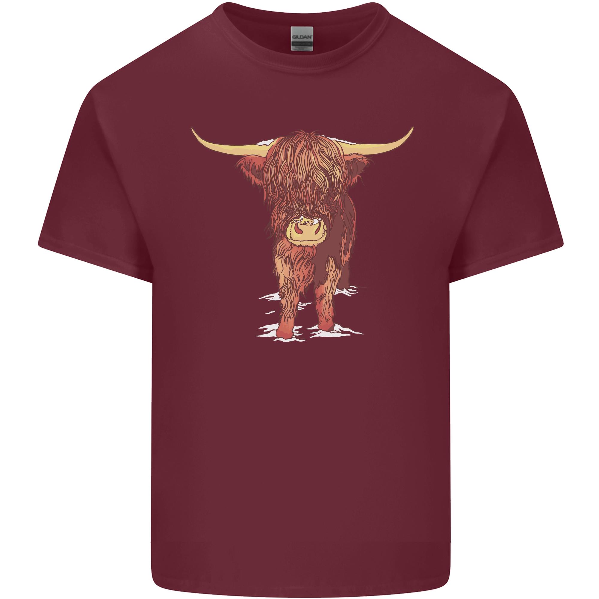 Highland Cattle Cow Scotland Scottish Unisexs Light Cotton Tshirt S