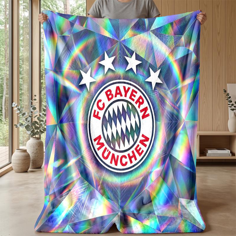 Bayern Munich Theme Blanket Soft Flannel Blanket Plush Throw Blanket Cozy Sofa Bed Blanket for Home Decor