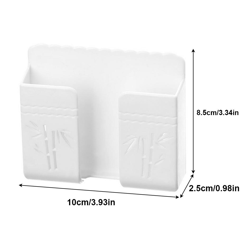 Phone Storage Organizer Universal Sticky Wall Shelf Multi-functional Seamless Style Sundries Holder for Bedside Control