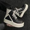 Scarpe alte testa grande suola spessa triangolo rovesciato americano rialzo di nicchia brand trendy uomo cerniera high street scarpe muffin stivali Martin scarpe da skate