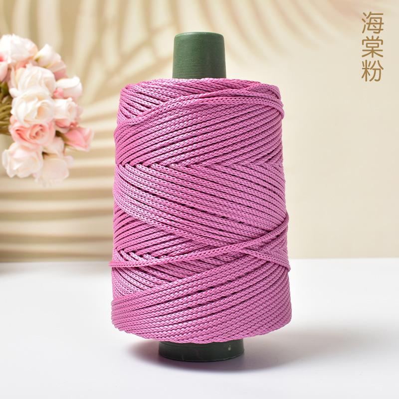 Light-Weight Ice Silk Yarn for Summer DIY Hand-Woven Sun Hat Bag Shoes Cushion Craft Rope Hollow Wool Crocheting Cushion