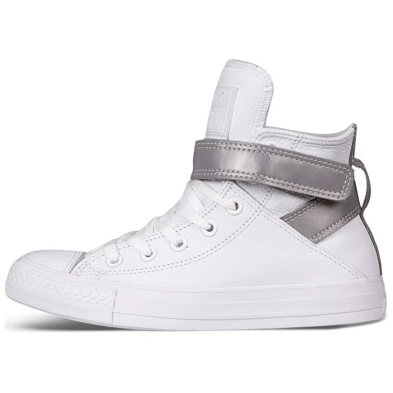 

Converse Chuck Taylor All Star Brea светоотражающие высокие белые серебристые женские кроссовки 553423C 41.5