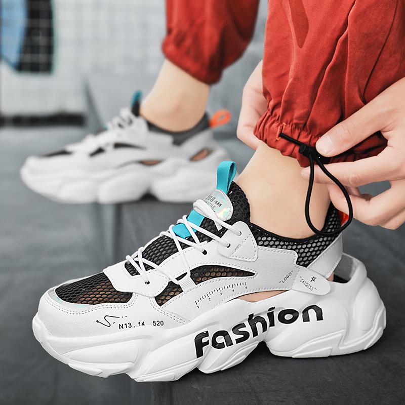 Men Sport Sandals Summer Women Beach Shoes White School Students Sneakers Couple Shoes Breathable Large Size
