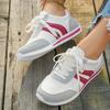 Ladies' Fashionable Contrasting Sports Shoes, Lightweight EVA Sole Skateboard Shoes, All Season Low Cut Lace Up Casual Shoes, Flat Head