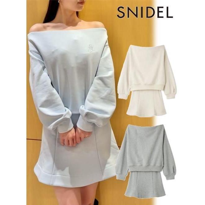 (Final Sale 60% OFF & 300 Yen OFF) snidel / Snidel Sus Off Shoulder Sweat Mini Set 25 Fall/Winter. SWCO255082