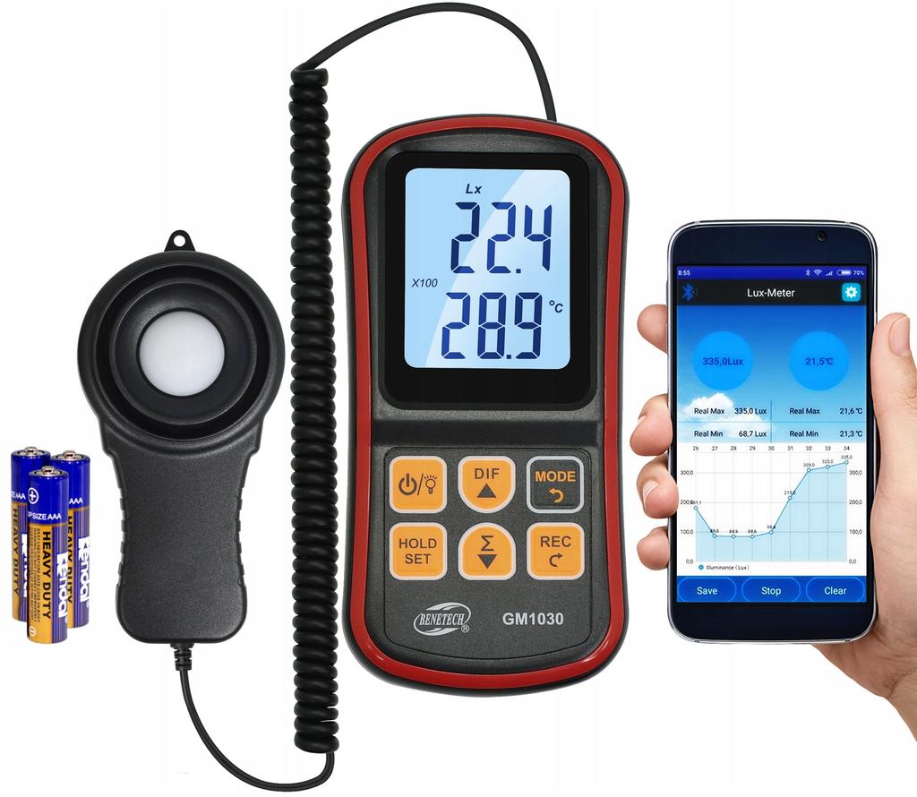 LUKSOMETR Z SONDĄ LUKSOMETR BLUETOOTH