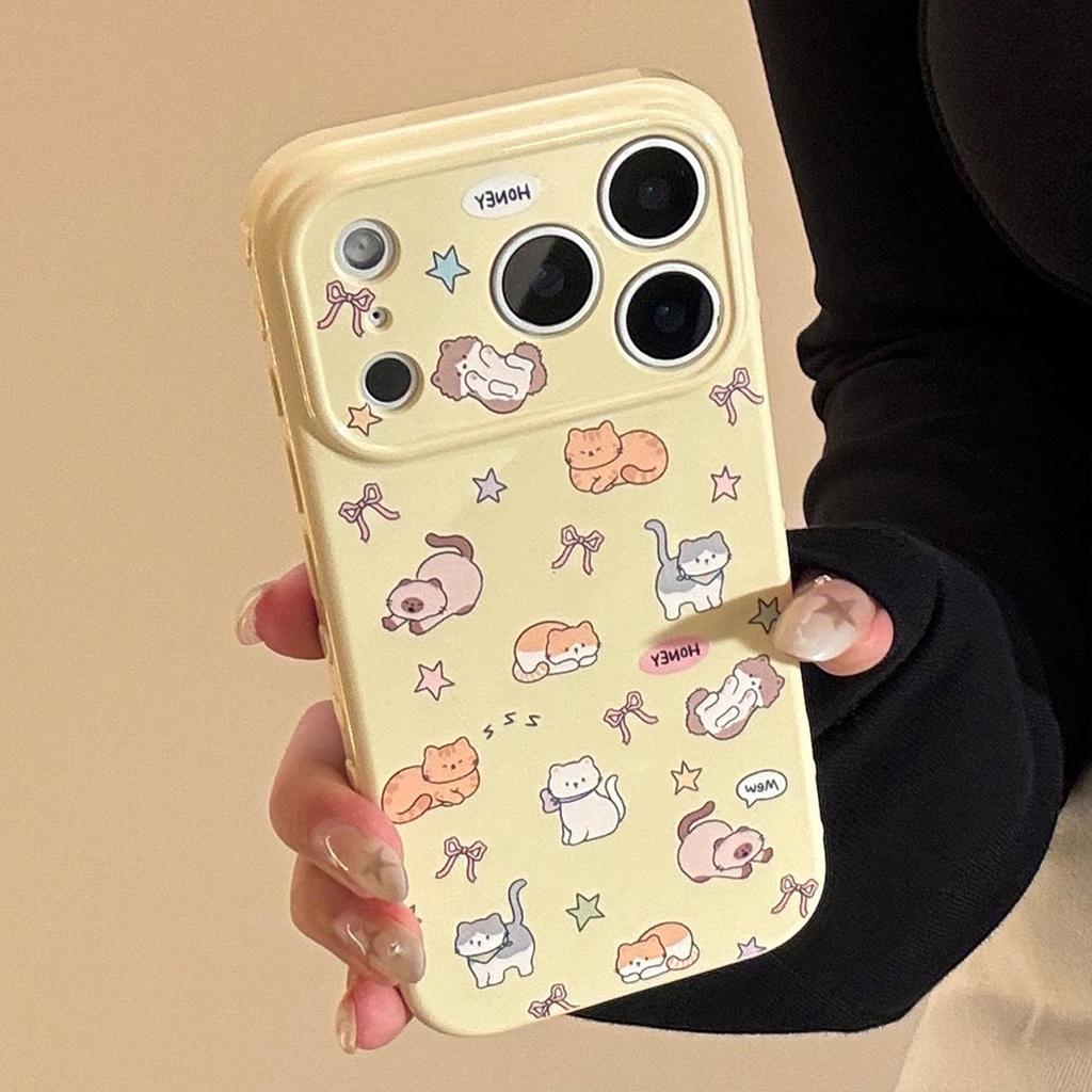 Cute Cat Planet Full Coverage Soft Case for Apple iPhone 12-17 Pro Max