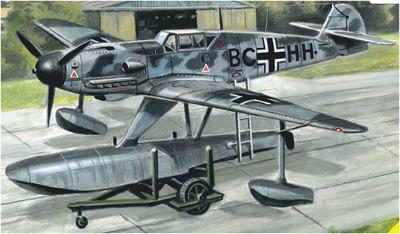 Sovaem Luftwaffe Messerschmitt Oberflächenjäger Plastikmodell SVM72039 1/72 Bf109W-2