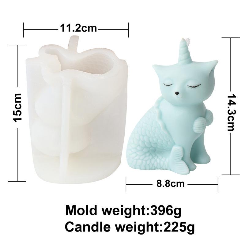 Large Cat Candle mold Teddy Dog Silicone Candle Mold Lovely Animal Pet Gypsum Resin Soap Ice Chocolate Baking Mould Home Decor