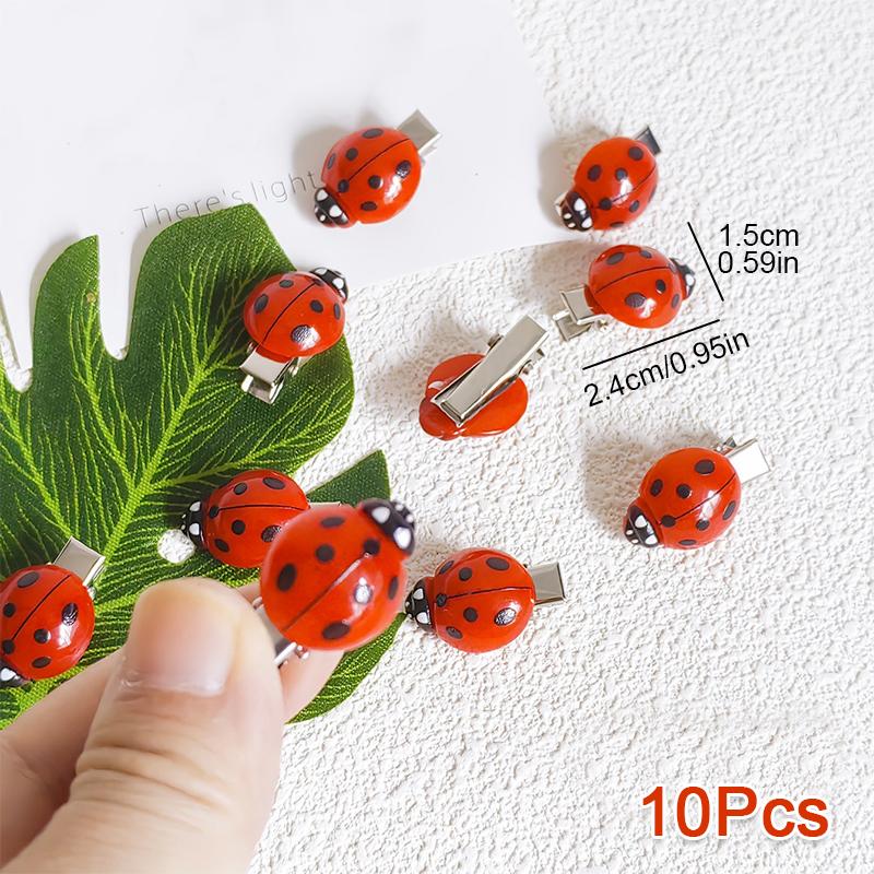

10PC Hair Decoration Funny Bangs Side Hairpins Cute Ladybug Hair Clips Party Hair Accessories Girls Insect Cosplay Animal 10PC