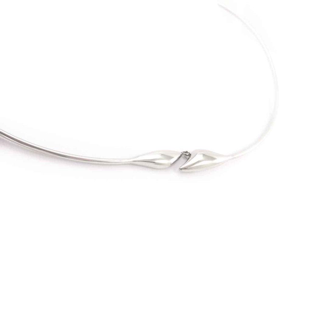 Les Trésors De Lily [J7216] - Silver 'Choréographie' Steel Necklace - Pattern Width 8 Mm