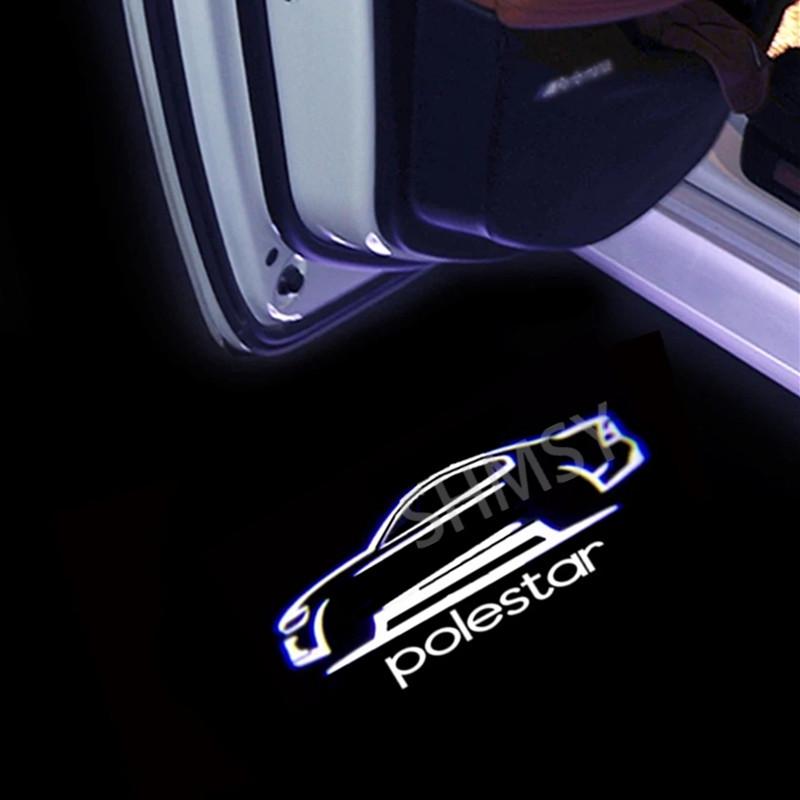 2Pcs Car Led Door Welcome Light Projector Ghost Shadow Lamp For Volvo Polestar 1 2 V60 S90 S60 XC40 XC60 XC90 S80 V40 2020 2021