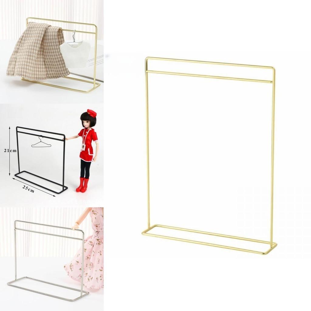 Einfacher Metallkleiderbügel für BJD-Puppen Stilvolles Mode-Spielzeug-Accessoire Kleine Größe Gold Schwarz Silber Roségold Weiß