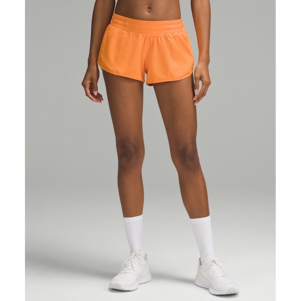 

Lululemon Hotty Hot Low Rise Linen Short 2.5 Lit Orange 14/2.5