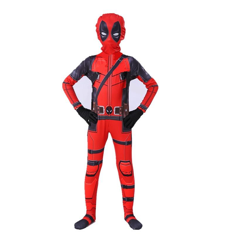 Deadpool one-piece tights, Halloween costumes Children's Deadpool costumes Adult suits