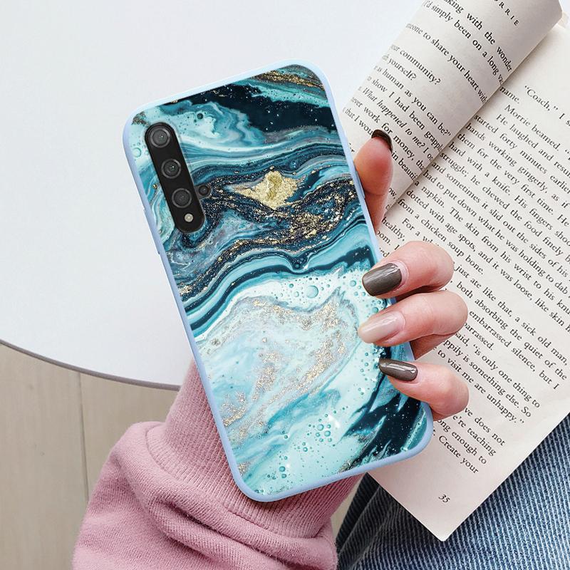 Marble Pattern Phone Case For Huawei Nova 5T Protective Cover Case Soft Funda For Huawei Nova 5T Nova5T 5 T Coque Silicone Capa