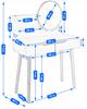 Scandinavian cosmetic dressing table with LED mirror SCANDI