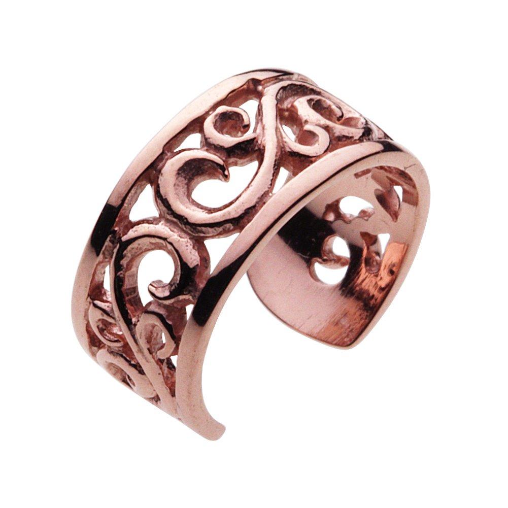 

Кафф-ухо Арабеска розовое золотое покрытие серебро e2047 [Cenote] [925 аксессуары]