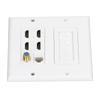 6 Port Wandplatte 4 HD Multimedia Interface 1 Cat 6 Koaxial 1 TV F-Buchse Ausgang Montage Frontplatte