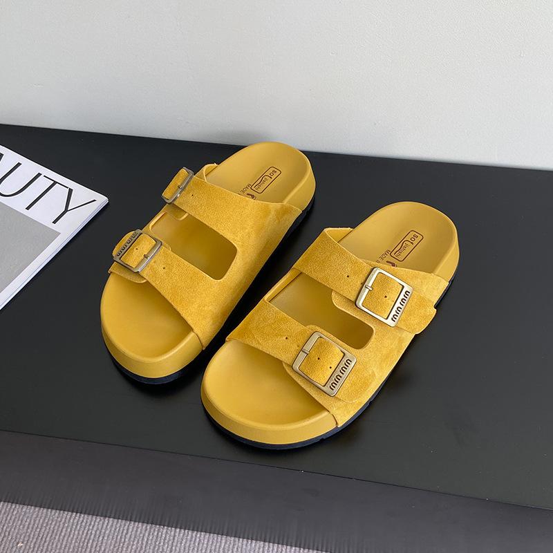 Thick-soled slippers women's summer outer wear 2025 new versatile women's beach cool slippers