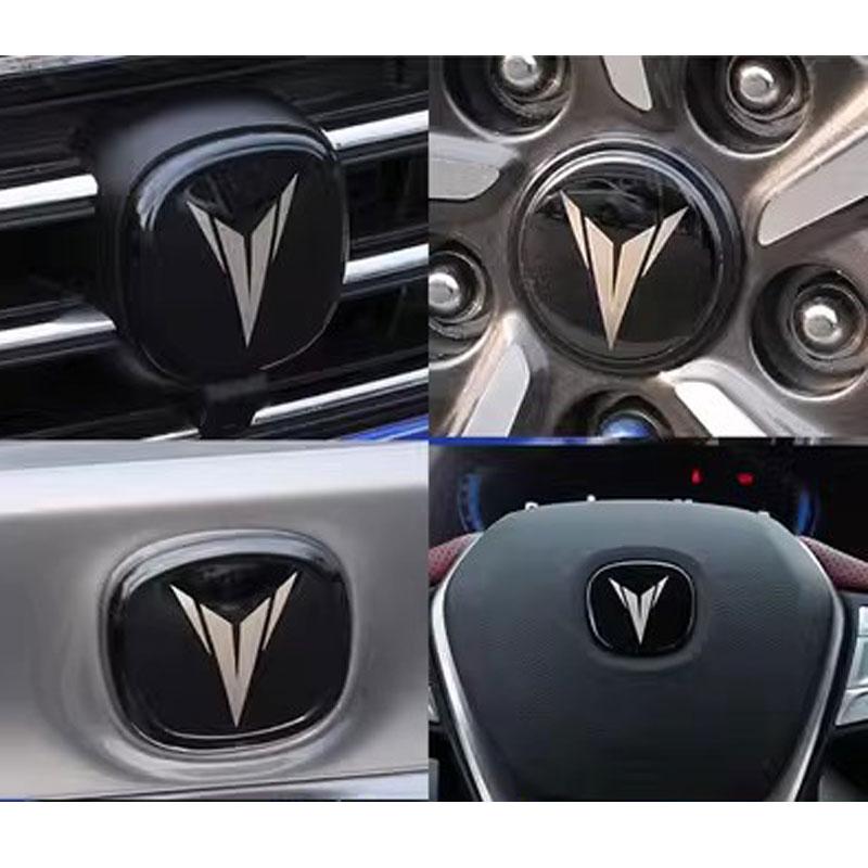 For 2022-2025 Changan Eado Plus Car Logo Stickers Front Rear Steering Wheel Metal Sticker