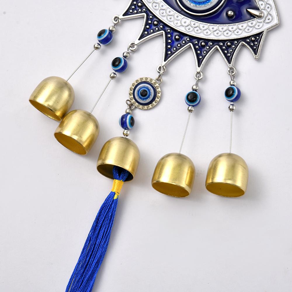Handmade Evil Eye with Hand Protection Wall Hanging Turkish Ornament Decor  Lucky Blue Evil Eye Door & Wall Hanging Ornament for