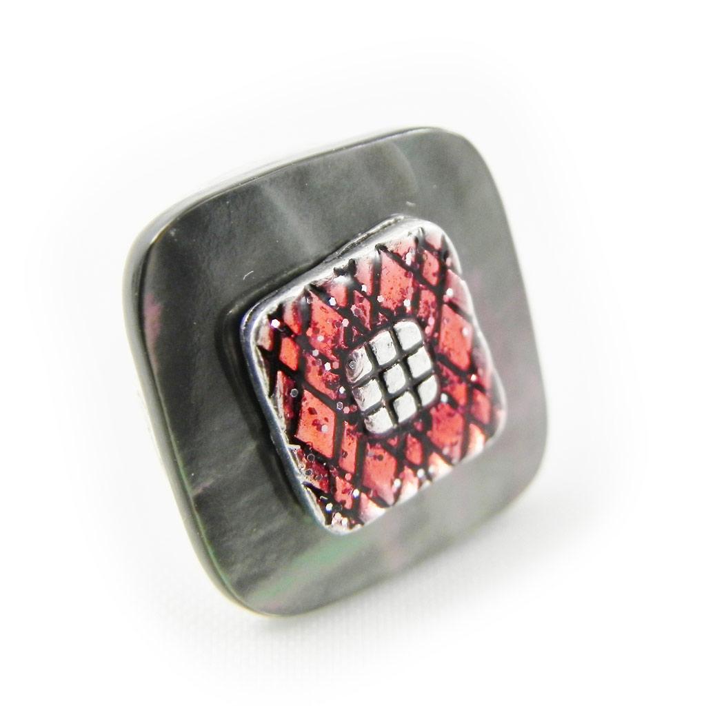 NOA [H2333] - Kolczyki Projektanta 'Bora Bora' czerwone