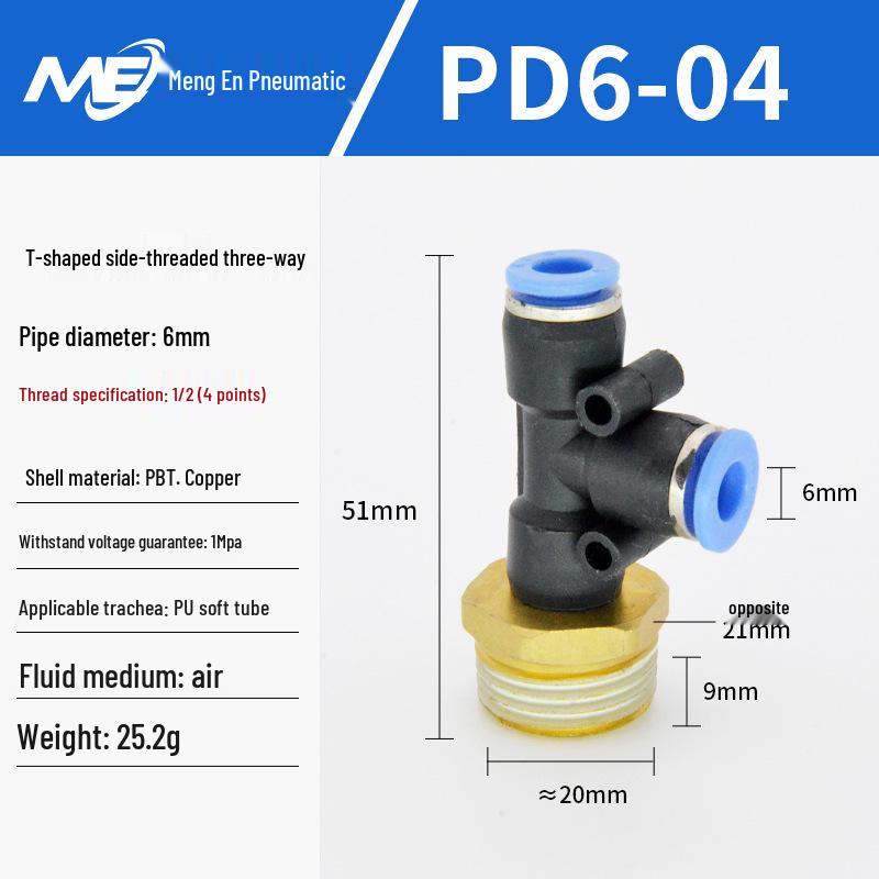Copper Corrosion-Resistant Pneumatic Quick Connector Fitting for Air Compressors