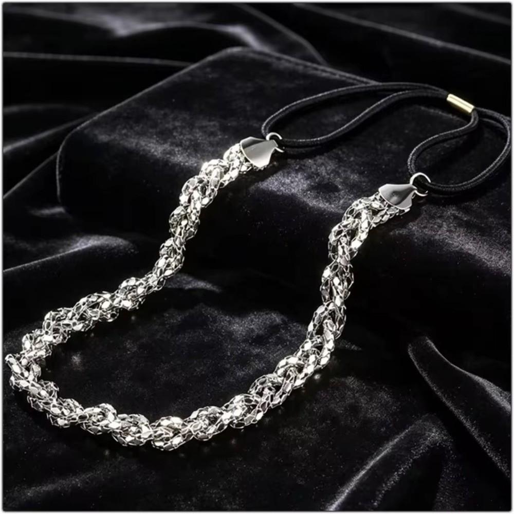 Adjustable Elastic Band Bride Head Chains Shiny Hair Ornaments Headpiece Accessories for Women