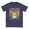 I Like Cats And Coffee And Maybe 3 People Men T Shirt Amazing Tee Shirt Crew Neck T-Shirts Pure Cotton New Arrival Tops