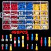 Insulated Electrical Wire Terminals Crimp Connectors Assorted Set, Color-Coded with Storage Box for Automotive Wiring