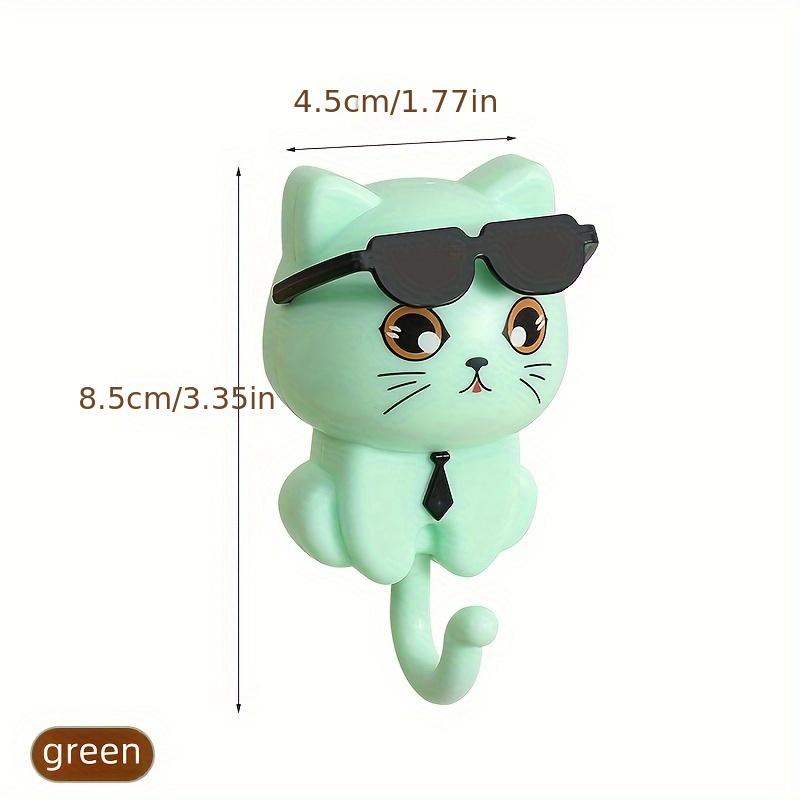 1pc Dog Leash Hanger Puppy Gift Dog Wall Hook Creative Cartoon Cat Key Hook, with Gravity-Induced Glasses Feature
