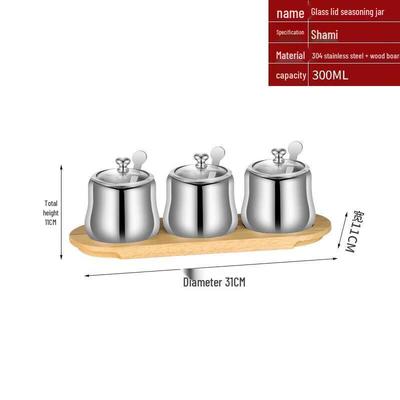 Jihang 304 Stainless Steel Spice Jar Set