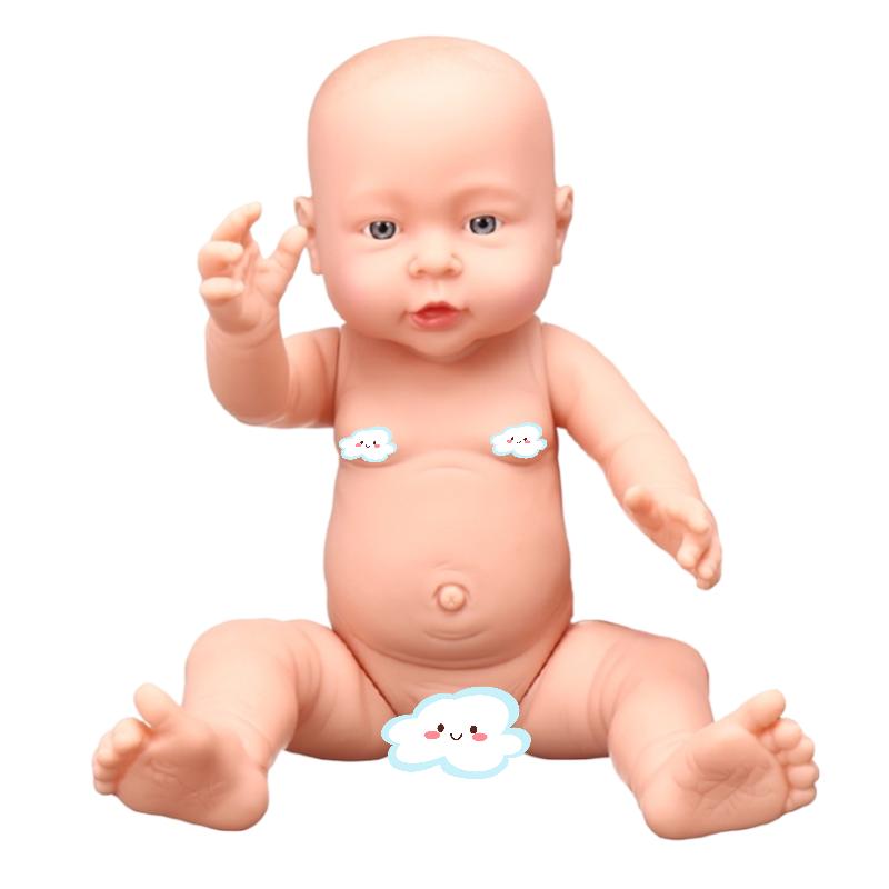 

Doll Reborn Simulation Soft Silicone Boys Girls Gender Reveal Home Care Training Beige Girl