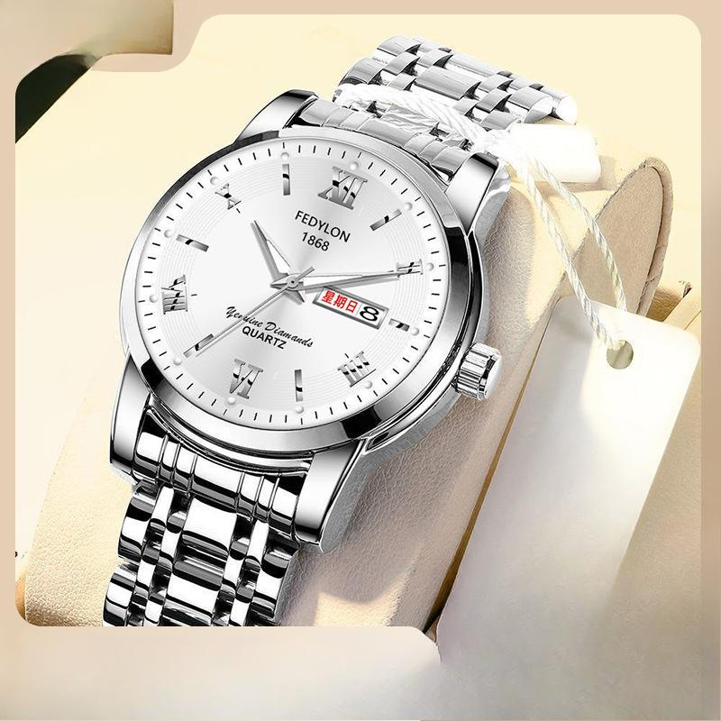 Ceasuri de mână pentru bărbați, impermeabile, curea din oțel, casual, cuarț mecanic automat, ceas de afaceri