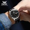 OPK 6014 Fashion Simple Man Watch Leather Strap Dual Calendar Waterproof Original Quartz Men's Wristwatch