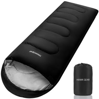 [HAWK GEAR] Schlafsack, Schlafsack, Camping, Outdoor, einfach wasserdicht, alle Jahreszeiten (Schwarz)