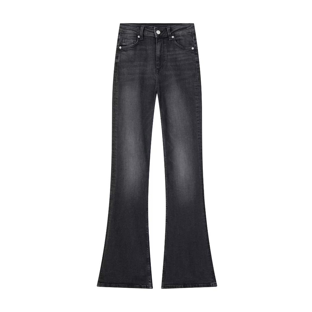 

Women s Mid-Waist Flare Jeans - Autumn 2023 Collection (Y13-69524) Large серый/древесный уголь