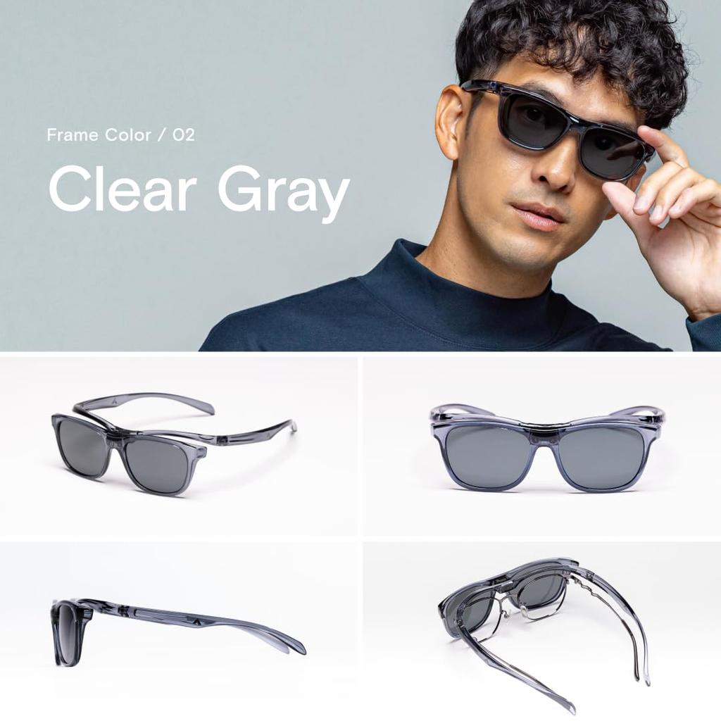 Sunglasses Wears Over Polarized Suitable for and Outdoor Activities Asian Fit UV Protection Sunglasses That Can Be Worn Over Eyeglasses Men's