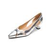 Women's Shoes Spring/Summer 2025 New Silver Baotou Sandals Women's Pointed Toe Stiletto Single Shoes