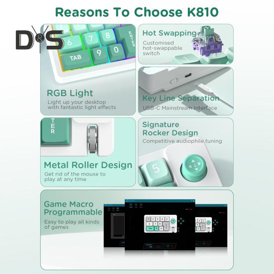 Jednoręczna klawiatura mechaniczna 12 klawiszy RGB do gier programowalna, wymienialna na gorąco, mała klawiatura dla graczy i do pracy biurowej