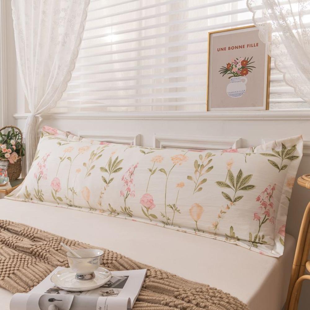 Skin-friendly Flower Couple Pillowcase Rectangular Pillowslip Household Pillow Cover Bedroom