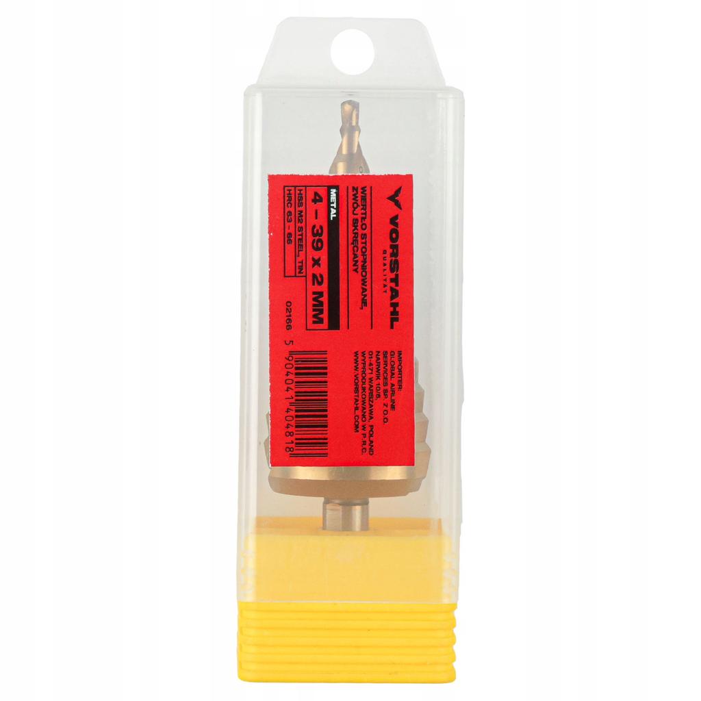 Stepped DRILL HSS > 4-39MM x 2mm < Vorstahl
