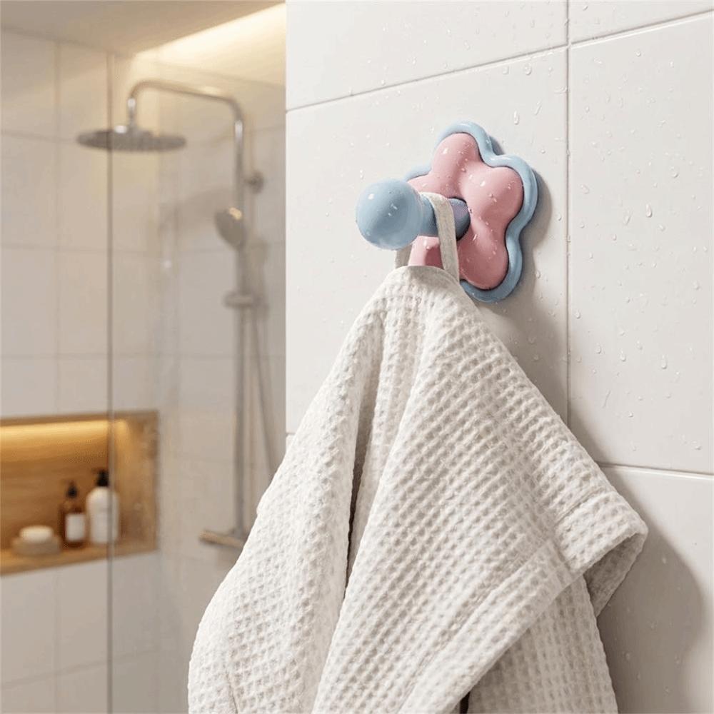 6PCS/SET Plastic No-drill Hook Stable Support Storage Hook Durable Wall Hook Toilet