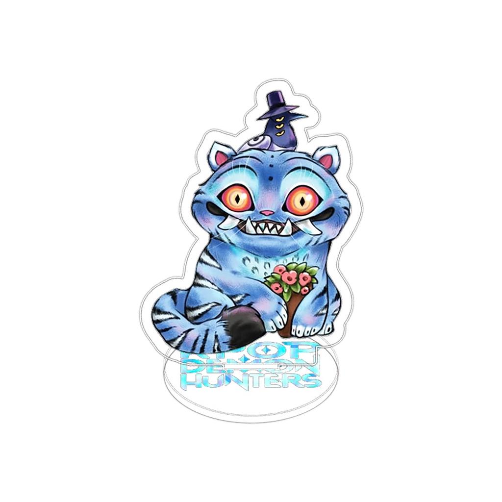 Blue Cat Transparent Double-Sided Acrylic Desktop Ornament